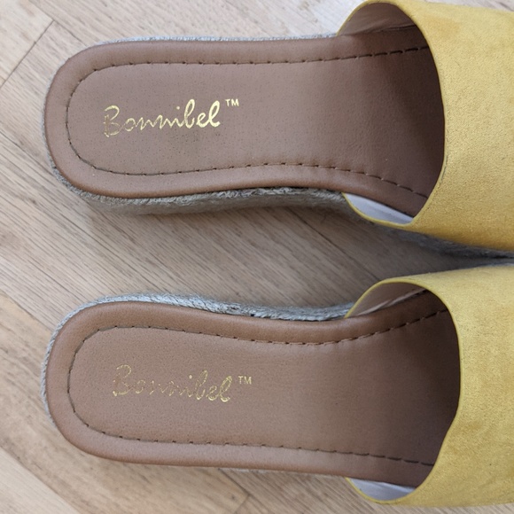 Bonnibel Mina Platform Espadrille Slide Mustard Yellow - Picture 8 of 9